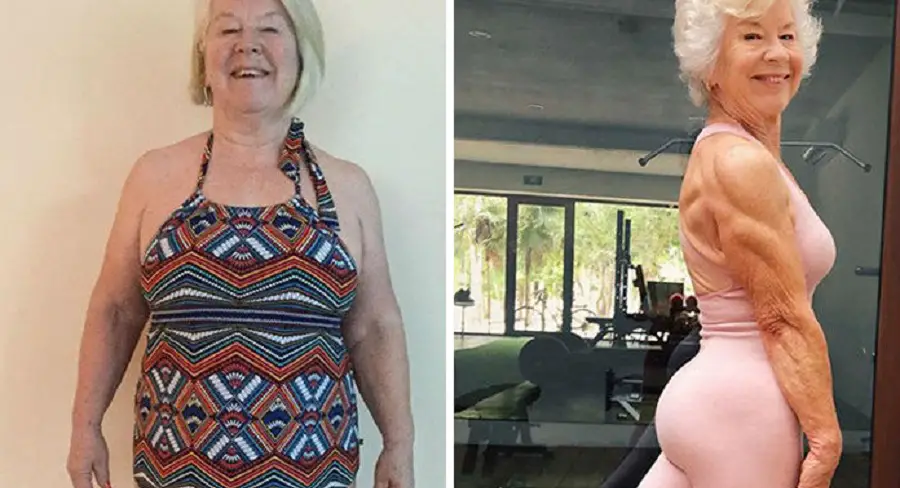 old lady young healthy before after