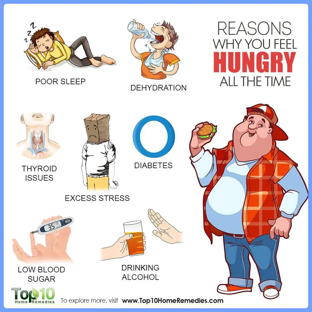 Top 10 of the reasons why you feel full and hungry at the same time