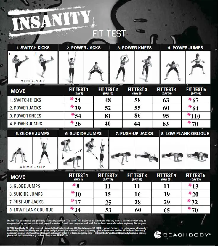 insanity workout planning