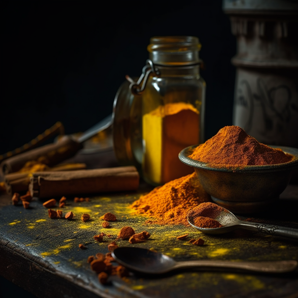 Tumeric indian spice for menopause weight loss on a table nothing2queen
