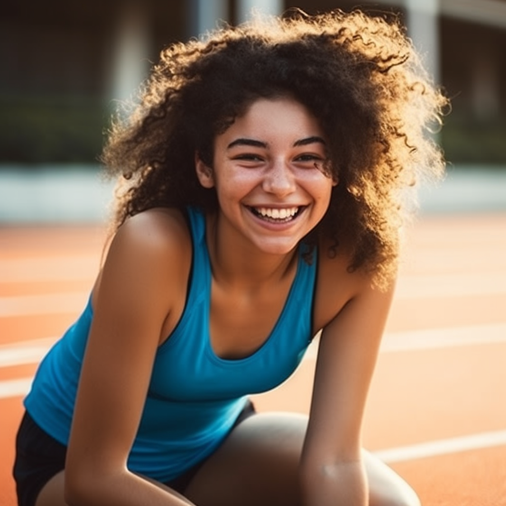 woman laughing with confidence when doing sport copyright nothing2queen