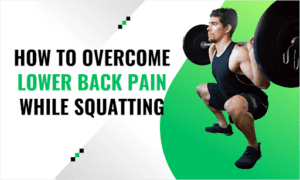Man doing squats and overcoming his pain
